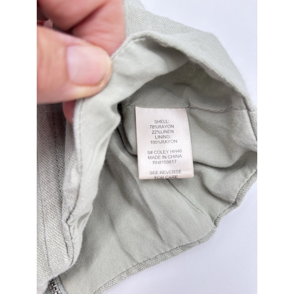 Alter'd State Linen Blend Corset Crop Top Sage Green Bustier Cottagecore S - Picture 6 of 8